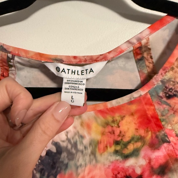 10 Items for $20: Athleta Multicolor Floral Sleeveless Blouse - Picture 2 of 4